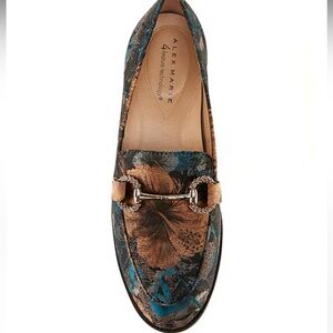 Alex Marie Gilmore Two Printed Jacquard Bit Buckle Loafers